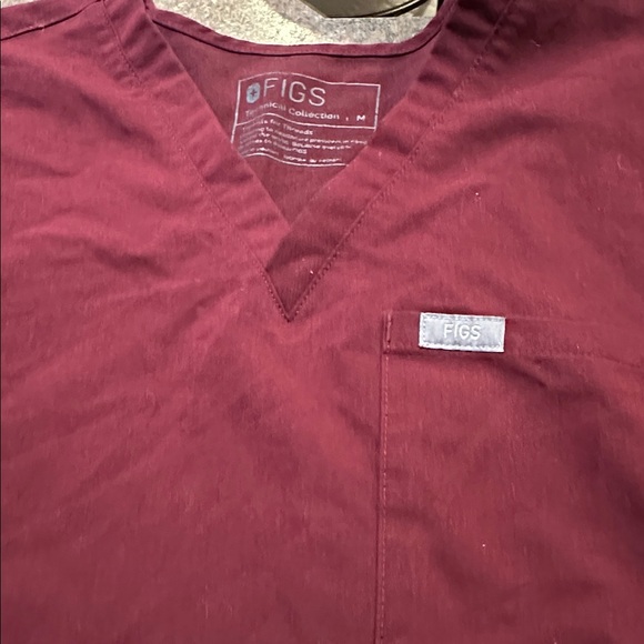 Figs Maroon Scrub Set Size Medium nurse med ladies burgundy medical - Picture 2 of 5